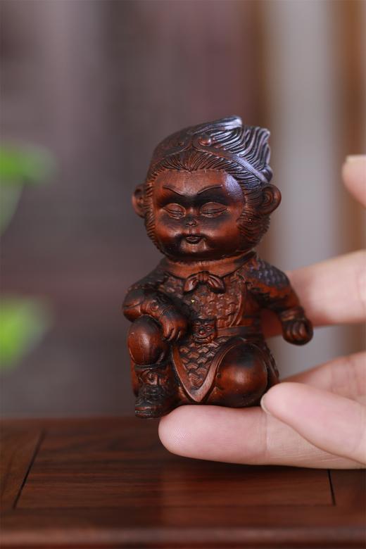 孙悟空°黄杨做旧小摆件 商品图5