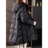 【现货7天】白鹅绒大鹅羽绒服女中长款2023年秋冬新款加厚连帽轻薄大衣 商品缩略图3