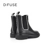 Dfuse迪芙斯冬季新款牛皮圆头经典闪钻切尔西短靴DF34116052 商品缩略图3