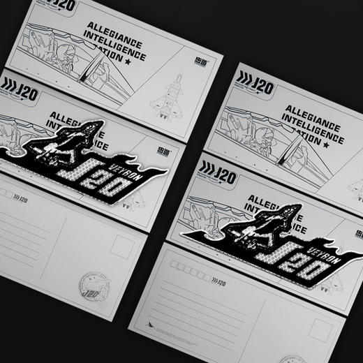 【歼20反光车贴】黑白反光膜车贴送明信片 hk 商品图4