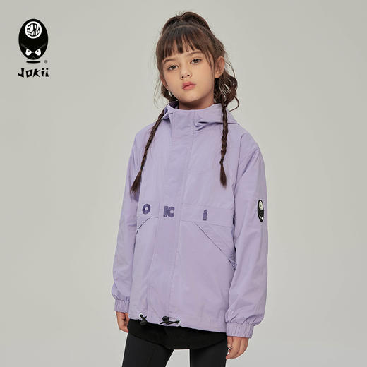 【23秋上新】jokii潮牌童装『刺绣丁香』儿童风衣外套防风洋气酷[福利品] 商品图4