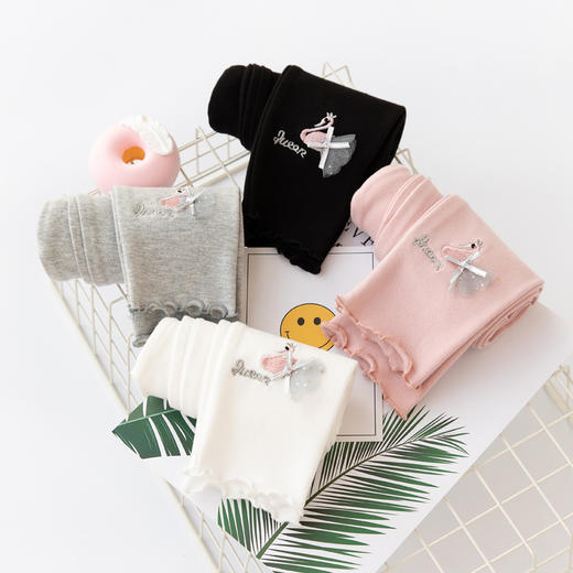 花季女孩的完美穿搭，2023春秋季儿童打底裤新上市！小天鹅女童裤，舒棉布贴合肌肤，韩版女童裤融入了时尚元素，必败款！lm 商品图1