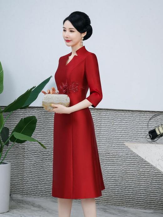 修身礼服婚宴旗袍敬酒复古改良日常装HYX-23-202 商品图1