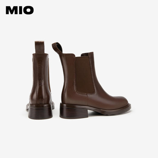 MIO米奥冬季美拉德靴子柔软牛皮革显瘦切尔西靴女靴M235603830 商品图4