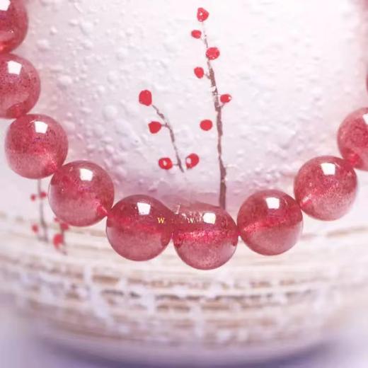 鸽血红草莓晶手链手串 【桃花石】粉水晶手串 首饰饰品闺蜜礼物 商品图3