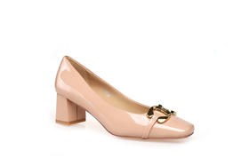 豪麟名鞋奥莱迪嘉女鞋皮鞋牛移膜革DJELA32WP019杏色  原价1660元