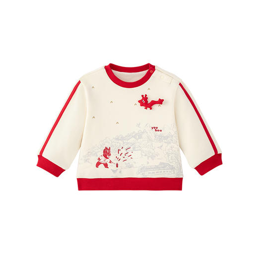 【商场同款】英氏儿童卫衣国风夹棉套头男女童卫衣春秋款 商品图4