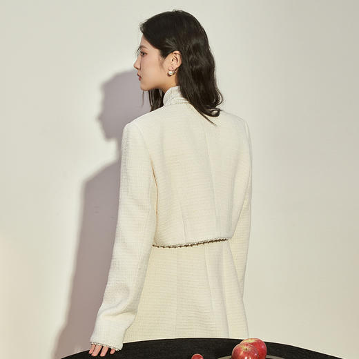 西遇法式气质小香风短款外套女2023新款秋冬开衫百搭长袖上衣V2132595 商品图4