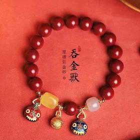 国风吞金兽一家三口手链珠男女士款手串