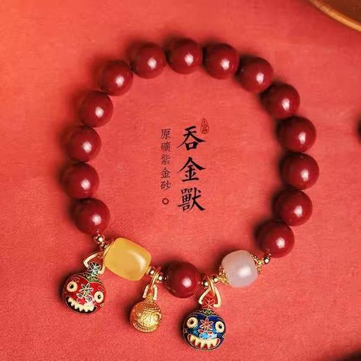 国风吞金兽一家三口手链珠男女士款手串 商品图0