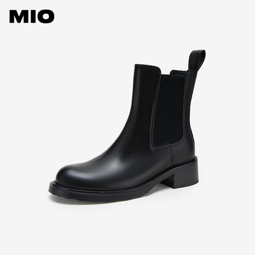 MIO米奥冬季美拉德靴子柔软牛皮革显瘦切尔西靴女靴M235603830 商品图1