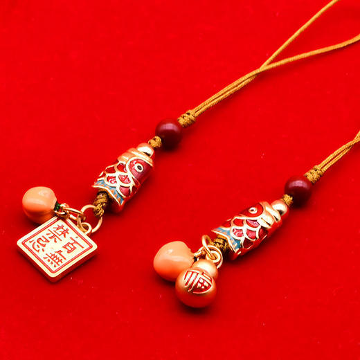 好运锦鲤国潮小算盘手机吊饰女葫芦福牌吊坠汽车钥匙炼送礼物 商品图2