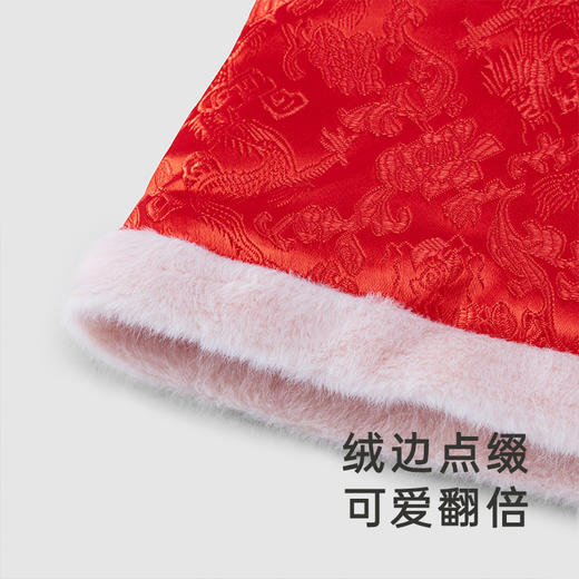 【商场同款】英氏女童连衣裙加厚保暖裙子新年连衣裙喜庆国风 商品图3