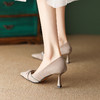优雅气质高跟女鞋，羊翻皮欧美尖头细跟水钻单鞋HTK-F1088-13 商品缩略图2