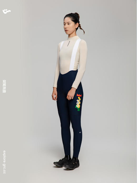 GRC桀骜无尽秋冬新款女士Will Bryant联名抓绒保暖骑行服背带长裤 商品图4