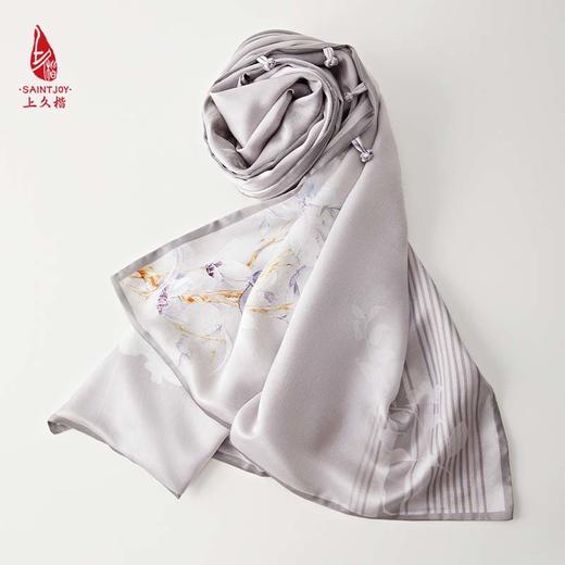 SAINTJOY/上久楷真丝披肩女式真丝披肩  沐上花夕 PJS21008 商品图6