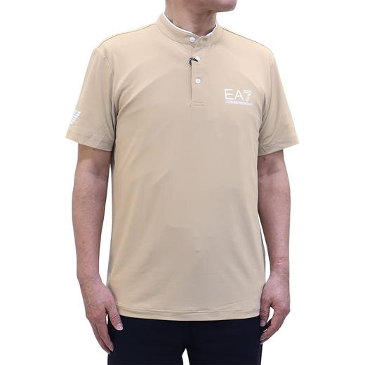 EMPORIO ARMANI EA7 阿玛尼 男士字母徽标印花短袖polo衫 卡其色 8NPT21 PJEMZ 1722 商品图0