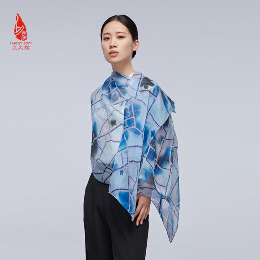 SAINTJOY/上久楷夏季真丝长巾 桑蚕丝  落花韵  CJS22077 商品图1