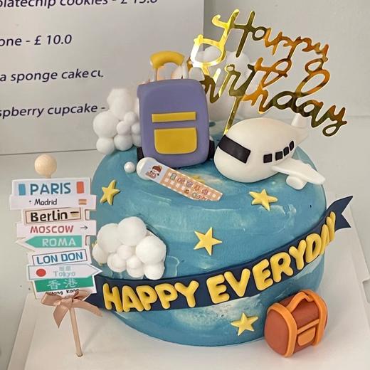 【臻品系列】---半翻糖【环游世界】加高胚三层夹心 商品图0