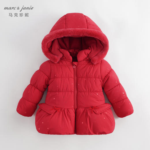 马克珍妮冬装新款 女童烫金加绒棉衣 儿童保暖外套 231215 商品图2