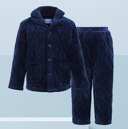 【三层加厚超柔绒】SCHIESSER德国舒雅三层超柔绒绗棉，亲子装，厚实保暖性好3B/21918H 商品图0