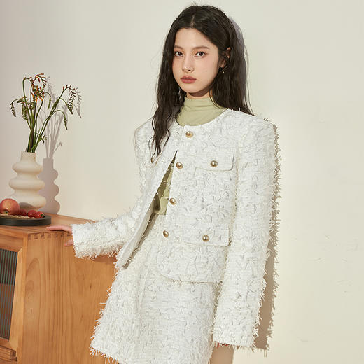 西遇法式名媛小香风外套秋冬新款时尚气质百搭小个子上衣D2238799 商品图0