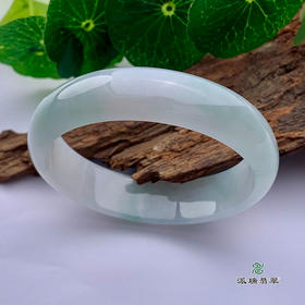 派瑞翡翠 翡翠手镯 糯种 浅绿