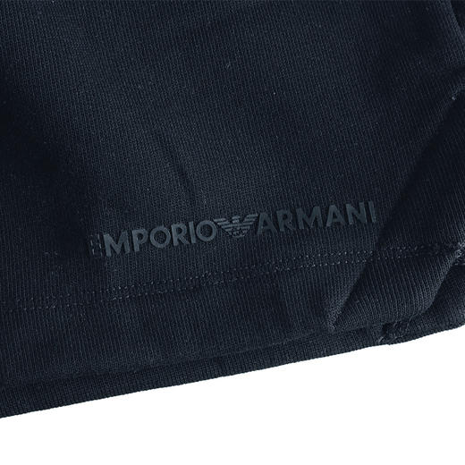EMPORIO ARMANI 阿玛尼 男士棉质字母徽标贴花休闲短裤 深蓝色 3R1PV8 1JWPZ 0920 商品图3