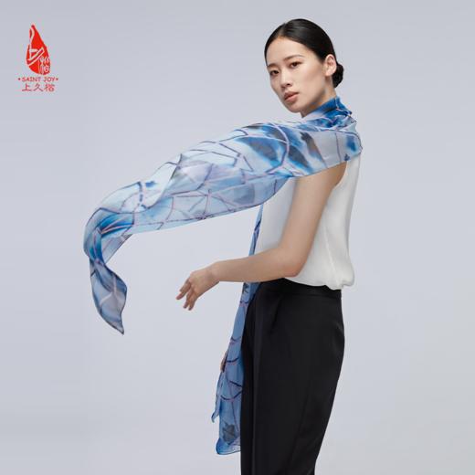 SAINTJOY/上久楷夏季真丝长巾 桑蚕丝  落花韵  CJS22077 商品图4