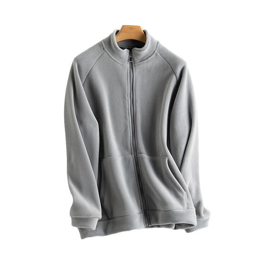 「四色可选！摇粒绒外套」羊羔绒女秋冬加绒加厚开衫宽松拉链立领绒衫上衣卫衣 商品图4