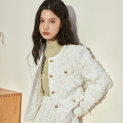 西遇法式名媛小香风外套秋冬新款时尚气质百搭小个子上衣D2238799 商品图2
