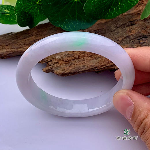 派瑞翡翠 翡翠手镯 糯种 飘花 商品图3