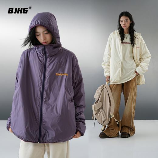 BJHG90白鸭绒连帽短款轻薄羽绒服男款潮牌秋冬季美式oversize外套 商品图2