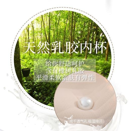 【无勒防下垂！小胸聚拢内衣套装】性感纯欲蕾丝少女半杯胸罩无钢圈防下垂乳胶文胸套装 商品图2