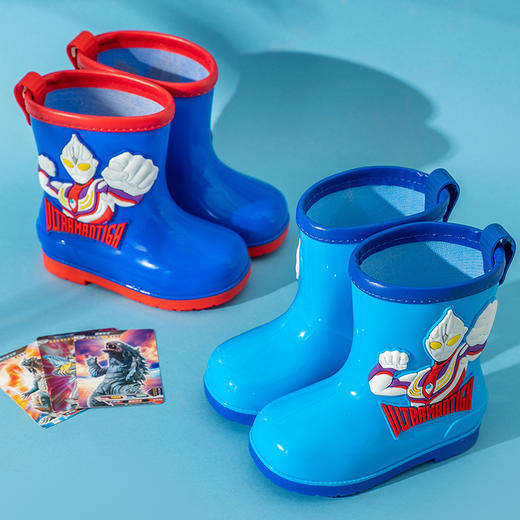 【奥特曼防滑防水❗️双色中筒雨鞋】正版儿童雨鞋奥特曼防滑防水男童迪迦雨靴小童卡通双色中筒雨鞋父亲节礼物新年礼盒年货礼盒 商品图0
