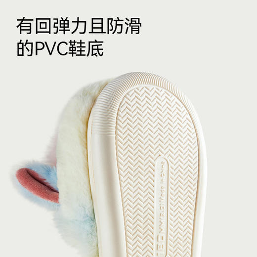 【保暖防滑设计！七彩独角兽棉鞋】七彩斑斓的棉鞋，温暖守护，防滑设计，舒适居家。儿童卡通七彩独角兽棉鞋保暖毛绒拖鞋防滑居家宝宝棉拖鞋 商品图3