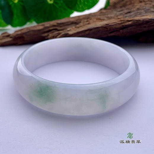 派瑞翡翠 翡翠手镯 糯种 飘花 商品图1