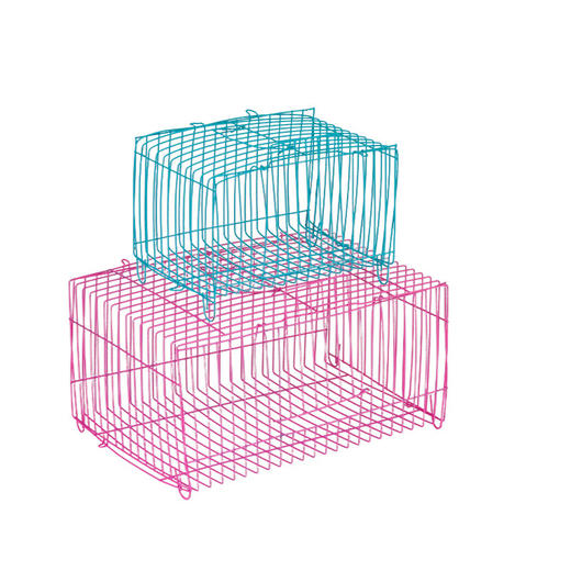 加粗小枕笼 小动物铁丝笼 运输笼 颜色随机发 商品图2