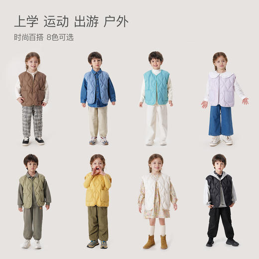 【三防】马克珍妮冬装新款男女童大口袋超轻羽绒马甲231189 商品图2