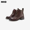 MIO米奥冬季新款粗跟显瘦马丁靴经典休闲靴中跟圆头短靴女M235634001 商品缩略图3
