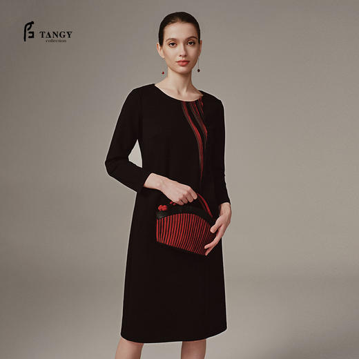 TANGY Collection天意高端2023秋季新品商场同款女士连衣裙 商品图0