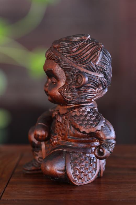 孙悟空°黄杨做旧小摆件 商品图1