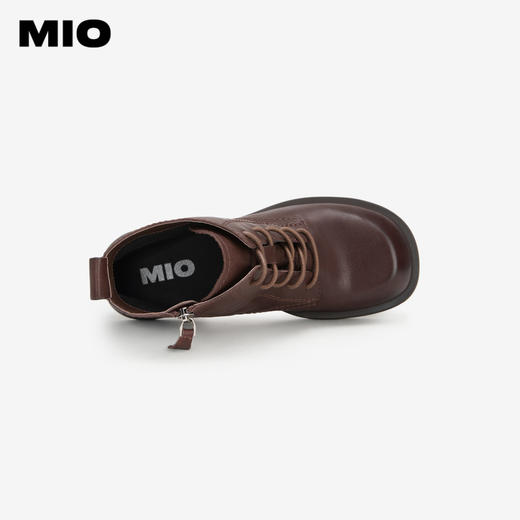 MIO米奥冬季新款粗跟显瘦马丁靴经典休闲靴中跟圆头短靴女M235634001 商品图2