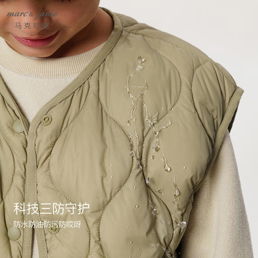 【三防】马克珍妮冬装新款男女童大口袋超轻羽绒马甲231189 商品图3