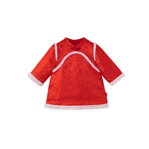 【商场同款】英氏女童连衣裙加厚保暖裙子新年连衣裙喜庆国风 商品图4