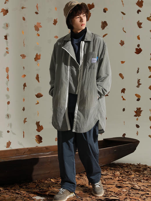 OADB/A14442A002/灰色两穿风衣 商品图0