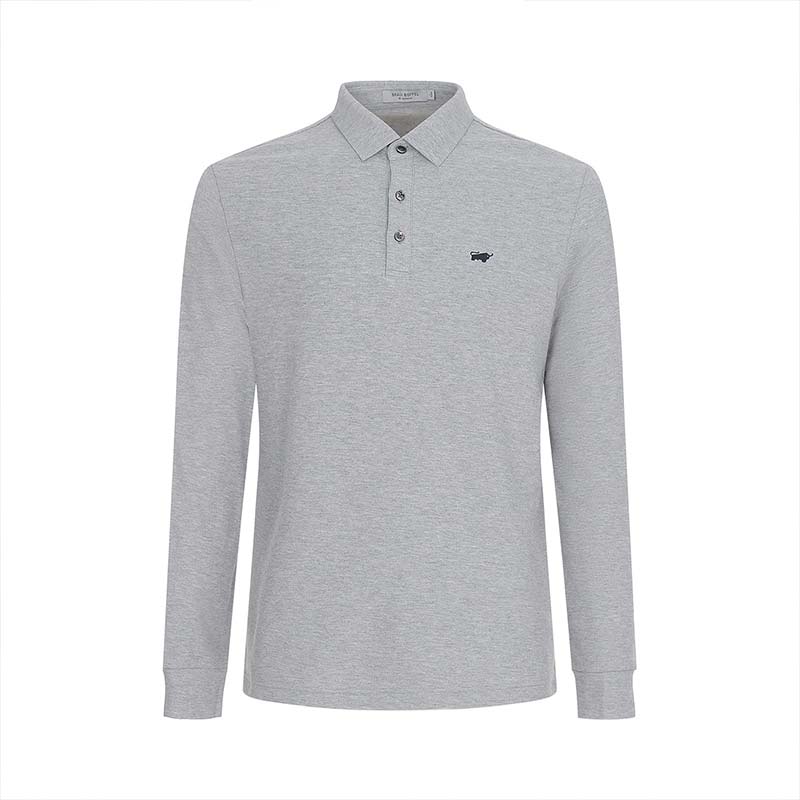 布兰施秋冬轻奢火山岩自发热长袖T恤