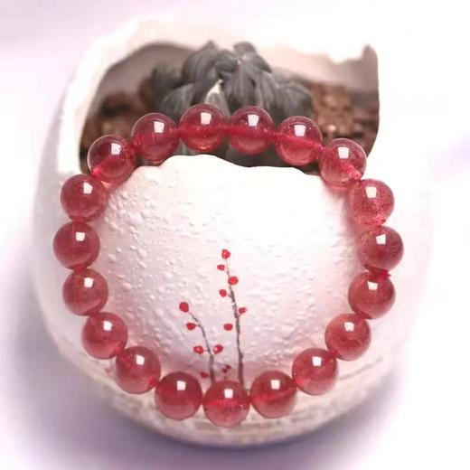 鸽血红草莓晶手链手串 【桃花石】粉水晶手串 首饰饰品闺蜜礼物 商品图1