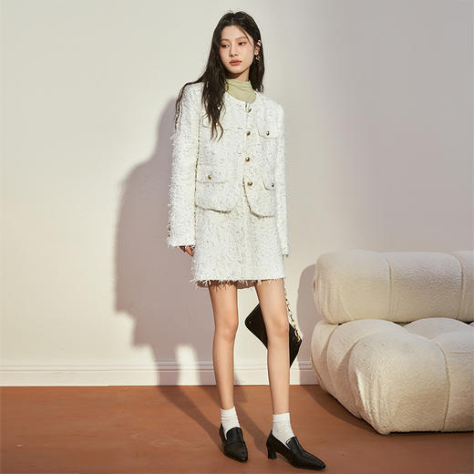 西遇法式名媛小香风外套秋冬新款时尚气质百搭小个子上衣D2238799 商品图1