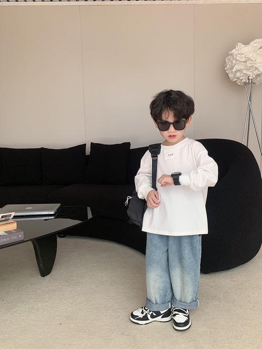 日系风格男童宽松打底衫上新啦！中大童秋装男童长袖T恤，让萌宝穿出与众不同的潮流范儿！lmsh 商品图2